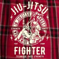 JIU JITSU BJJ Brazilian Jiu Jitsu Women's Flannel Plaid Pajama Pants thumb 2