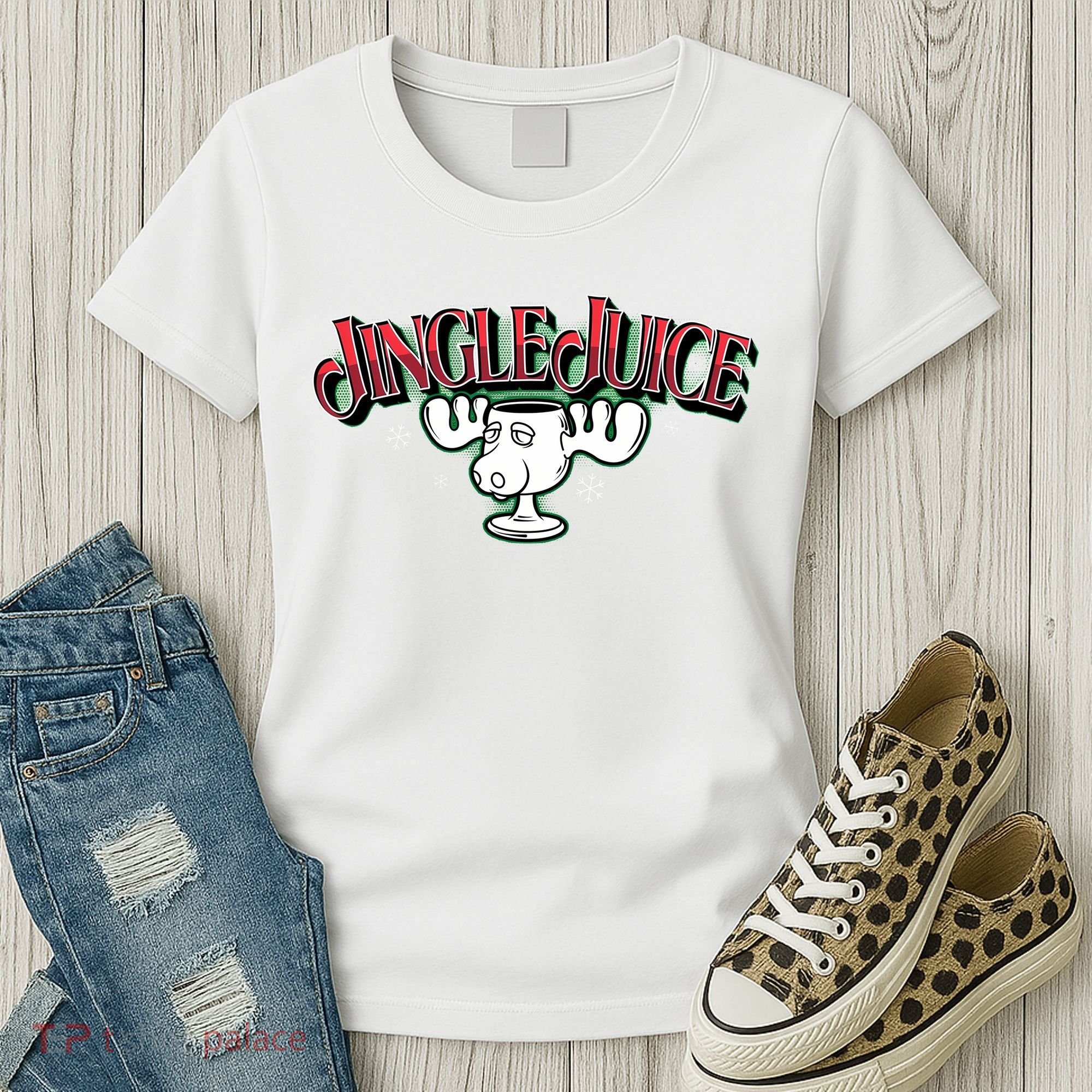 Jingle Juice Christmas Holiday Season Reindeer Women's T-Shirt