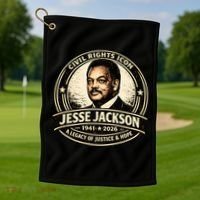 Jesse Jackson Civil Rights Icon 1941-2026 Golf Towel thumb 1