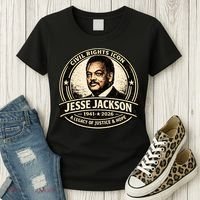 Jesse Jackson Civil Rights Icon 1941-2026 Women's T-Shirt thumb 3