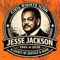 Jesse Jackson Civil Rights Icon 1941-2026 Kati Licensed 12" Camo Cuffed Beanie thumb 2