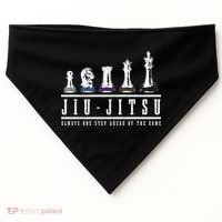 Jiu Jitsu Chess Black Belt Mma Mixed Martial Arts Gift USA-Made Doggie Bandana thumb 0