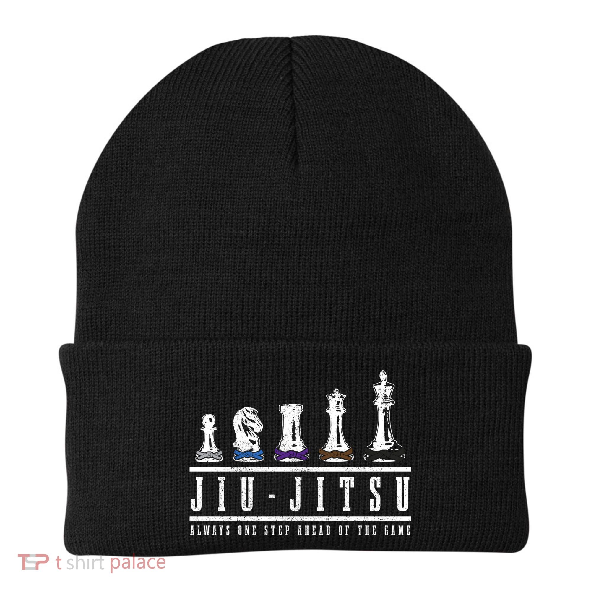 Jiu Jitsu Chess Black Belt Mma Mixed Martial Arts Gift Beanie