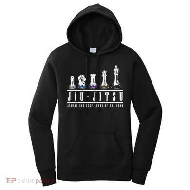 Jiu Jitsu Chess Black Belt Mma Mixed Martial Arts Gift Women's Hoodie