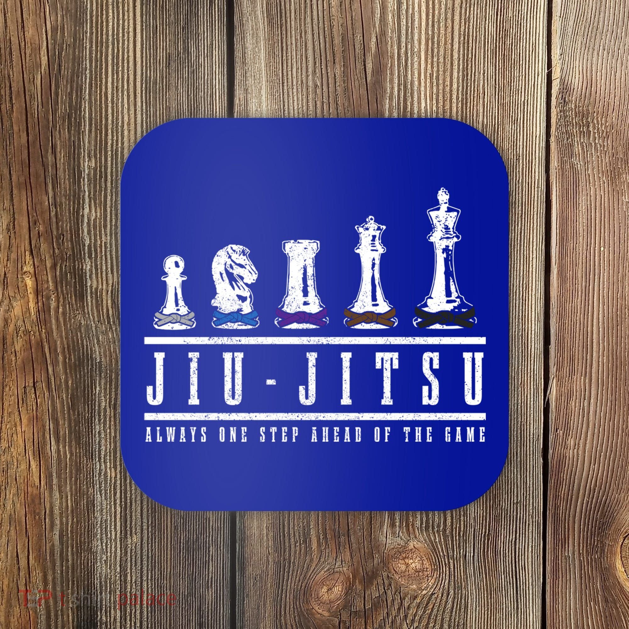 Jiu Jitsu Chess Black Belt Mma Mixed Martial Arts Gift Coaster