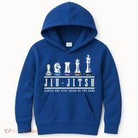 Jiu Jitsu Chess Black Belt Mma Mixed Martial Arts Gift Kids Hoodie thumb 0