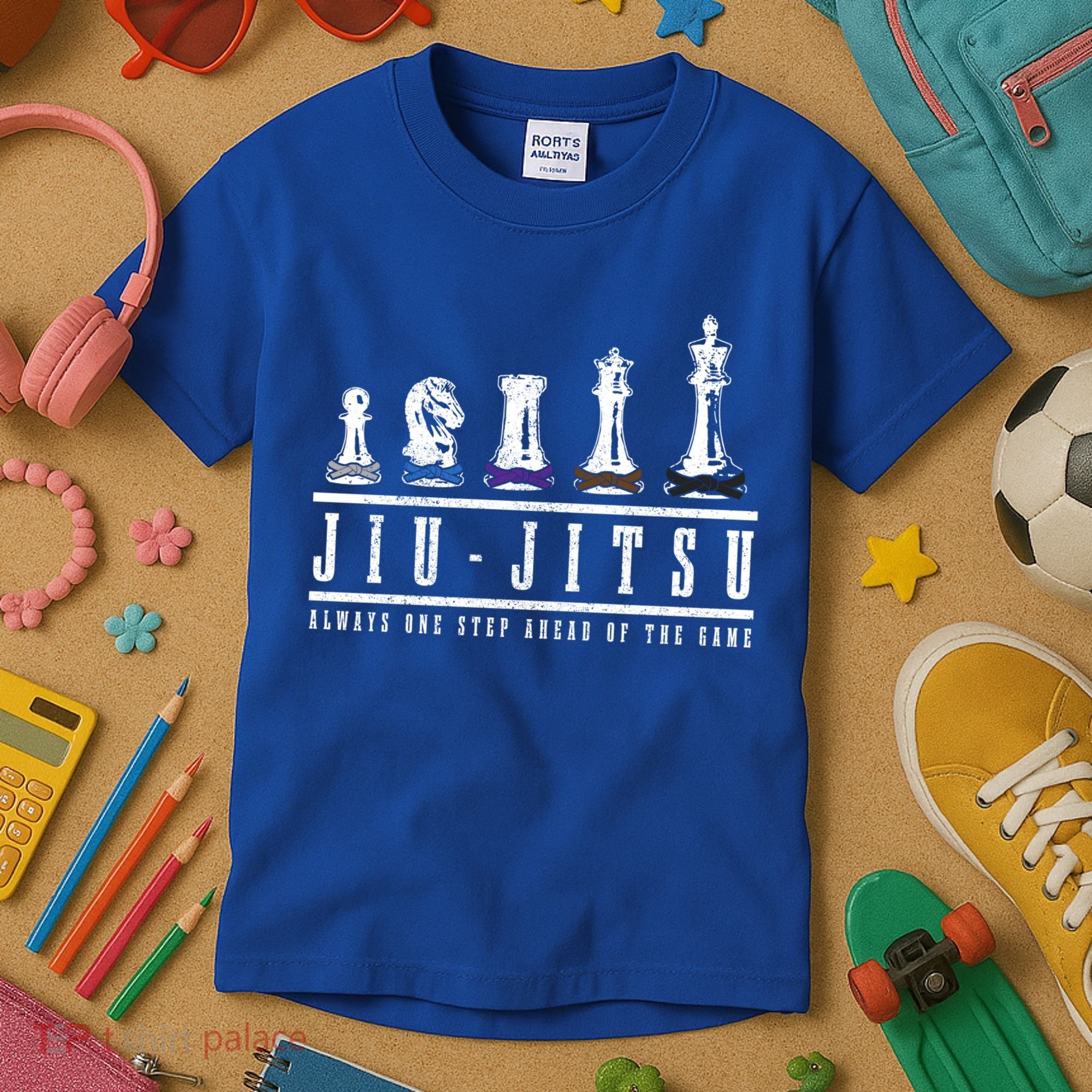 Jiu Jitsu Chess Black Belt Mma Mixed Martial Arts Gift Kids T-Shirt