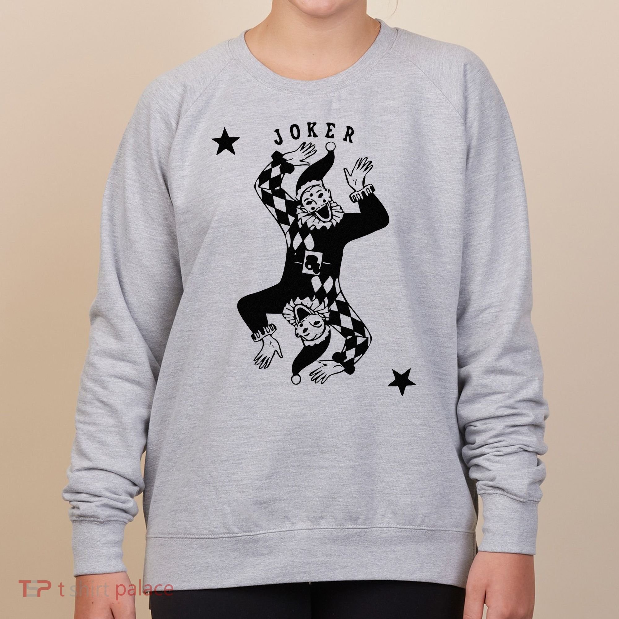 Joker Jester Clown Card Poker Playing Wild Card Gift Women's Sweatshirt