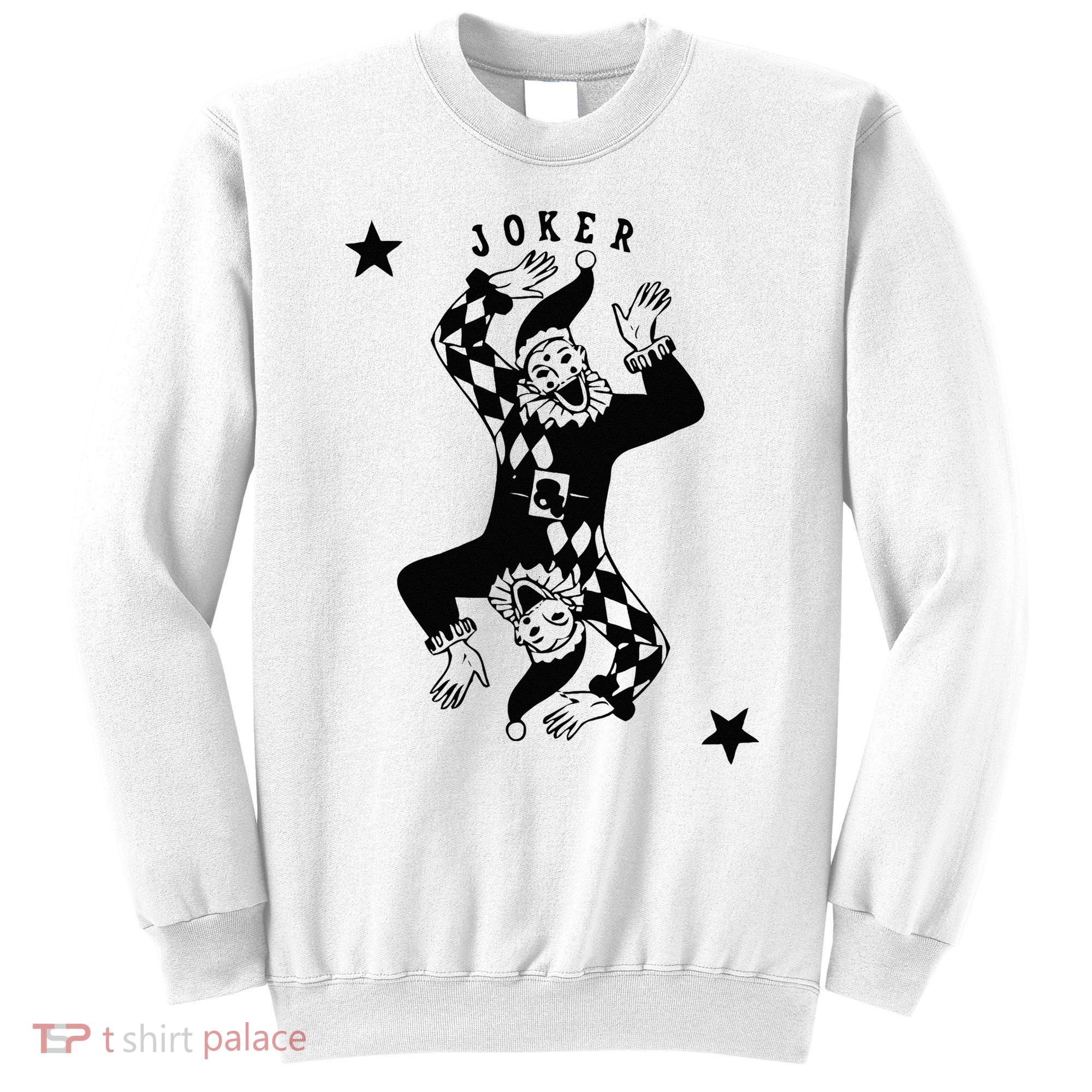 Joker Jester Clown Card Poker Playing Wild Card Gift Sweatshirt