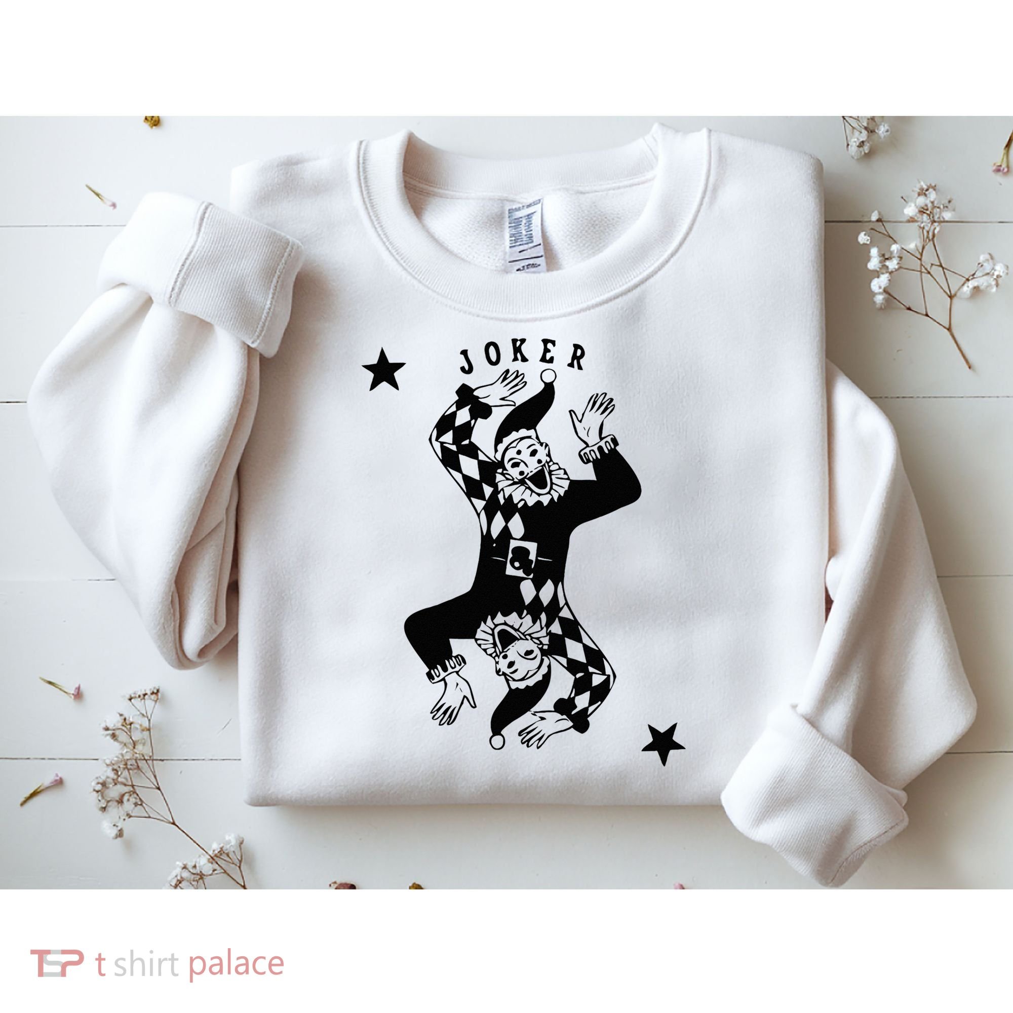 Joker Jester Clown Card Poker Playing Wild Card Gift Sweatshirt