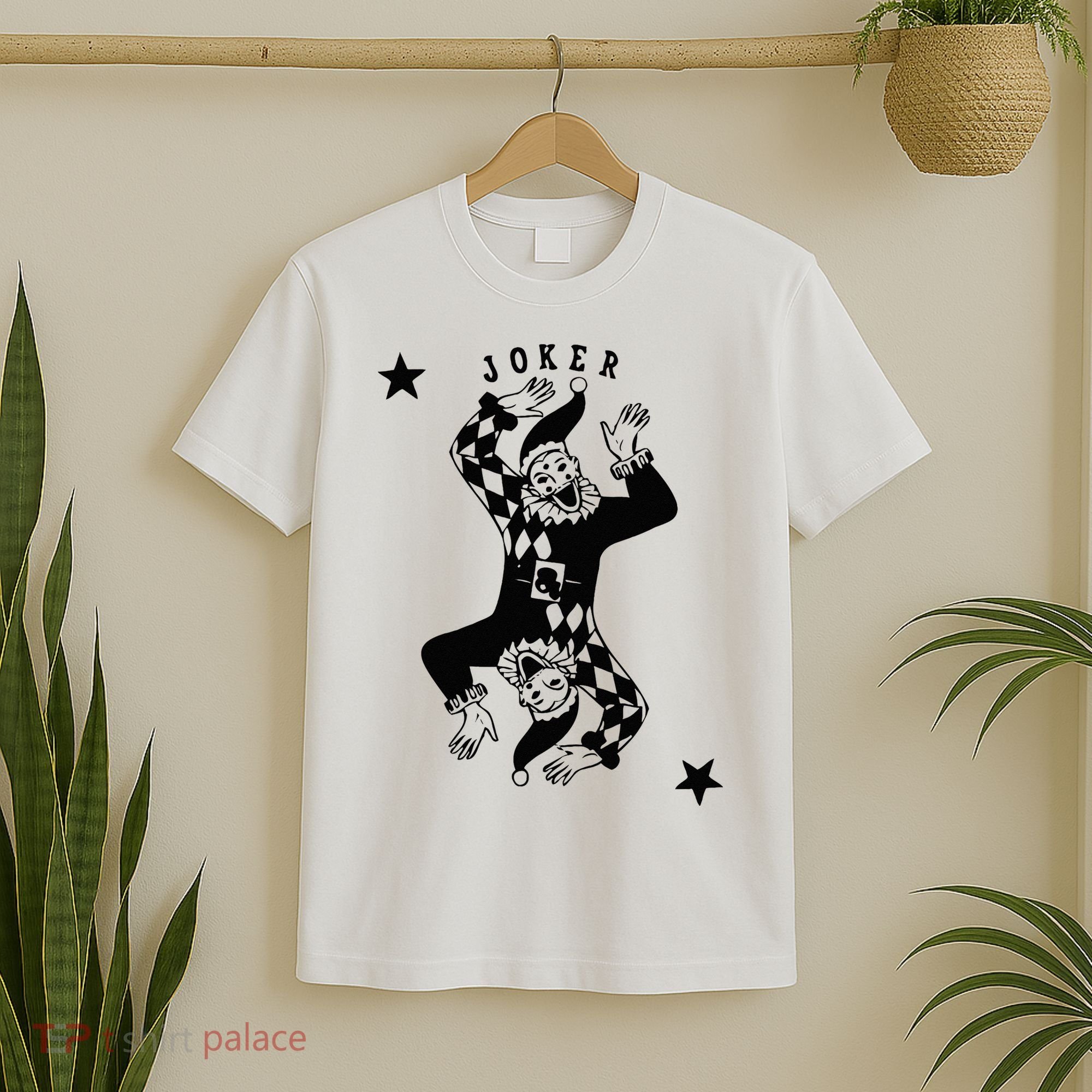 Joker Jester Clown Card Poker Playing Wild Card Gift T-Shirt