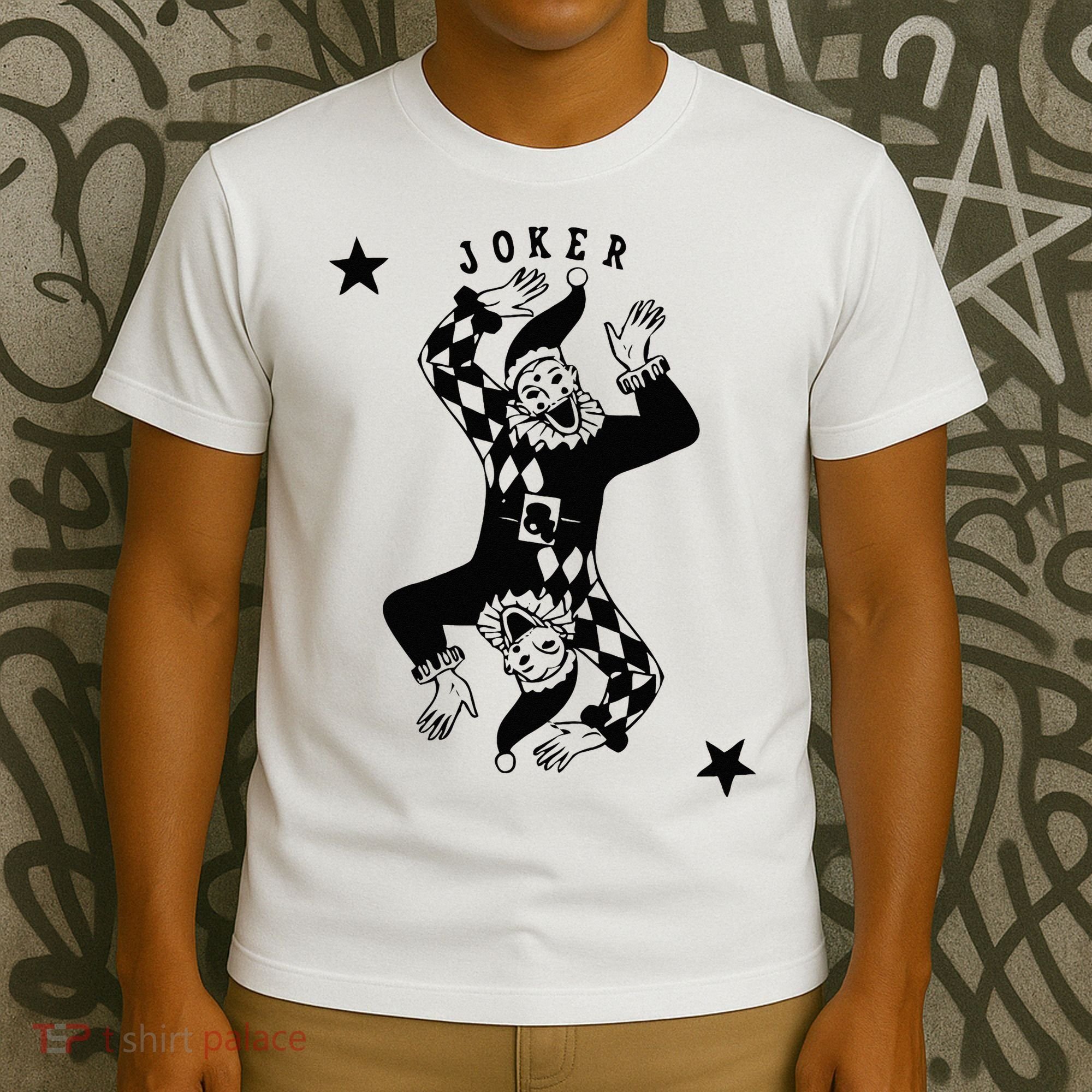 Joker Jester Clown Card Poker Playing Wild Card Gift T-Shirt