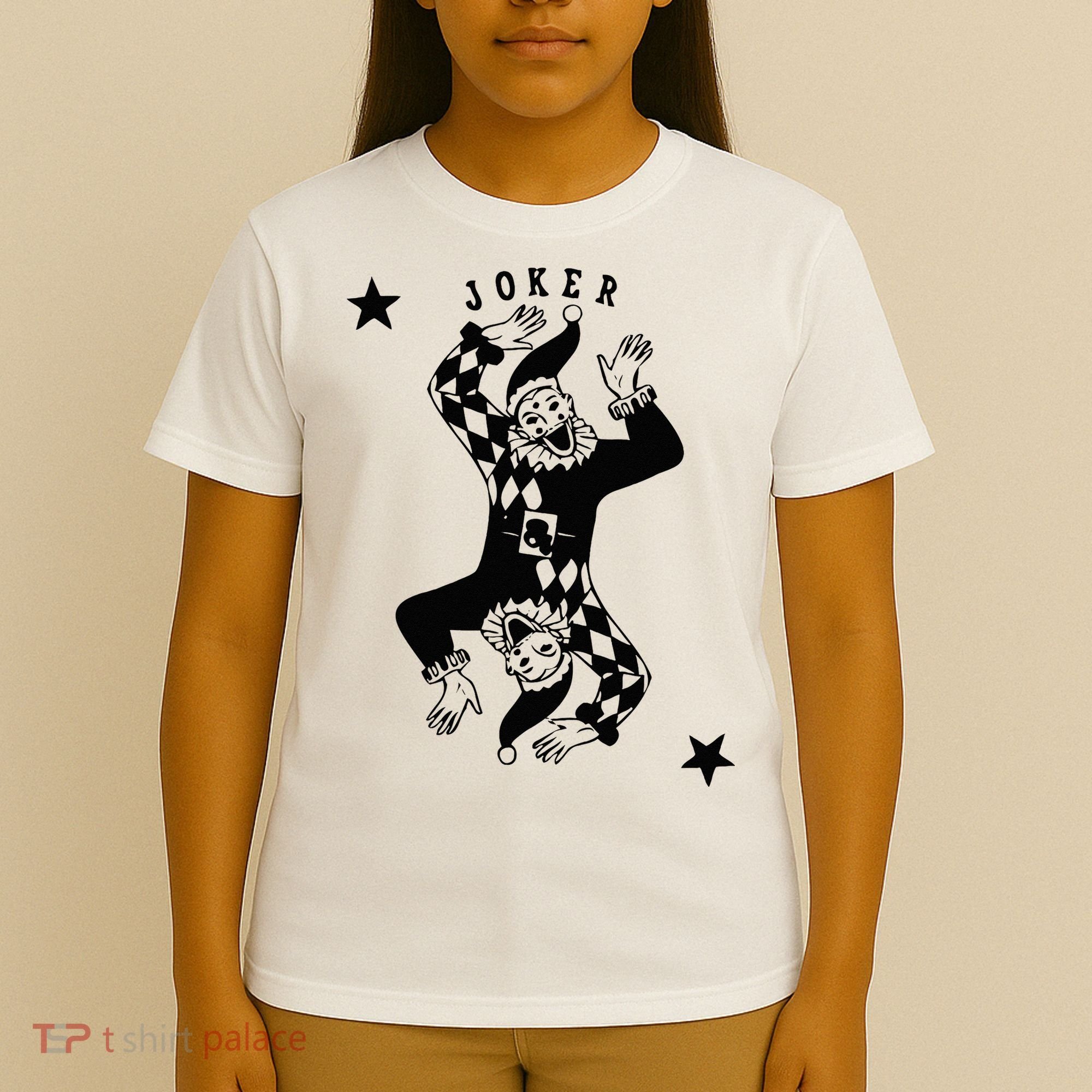 Joker Jester Clown Card Poker Playing Wild Card Gift T-Shirt