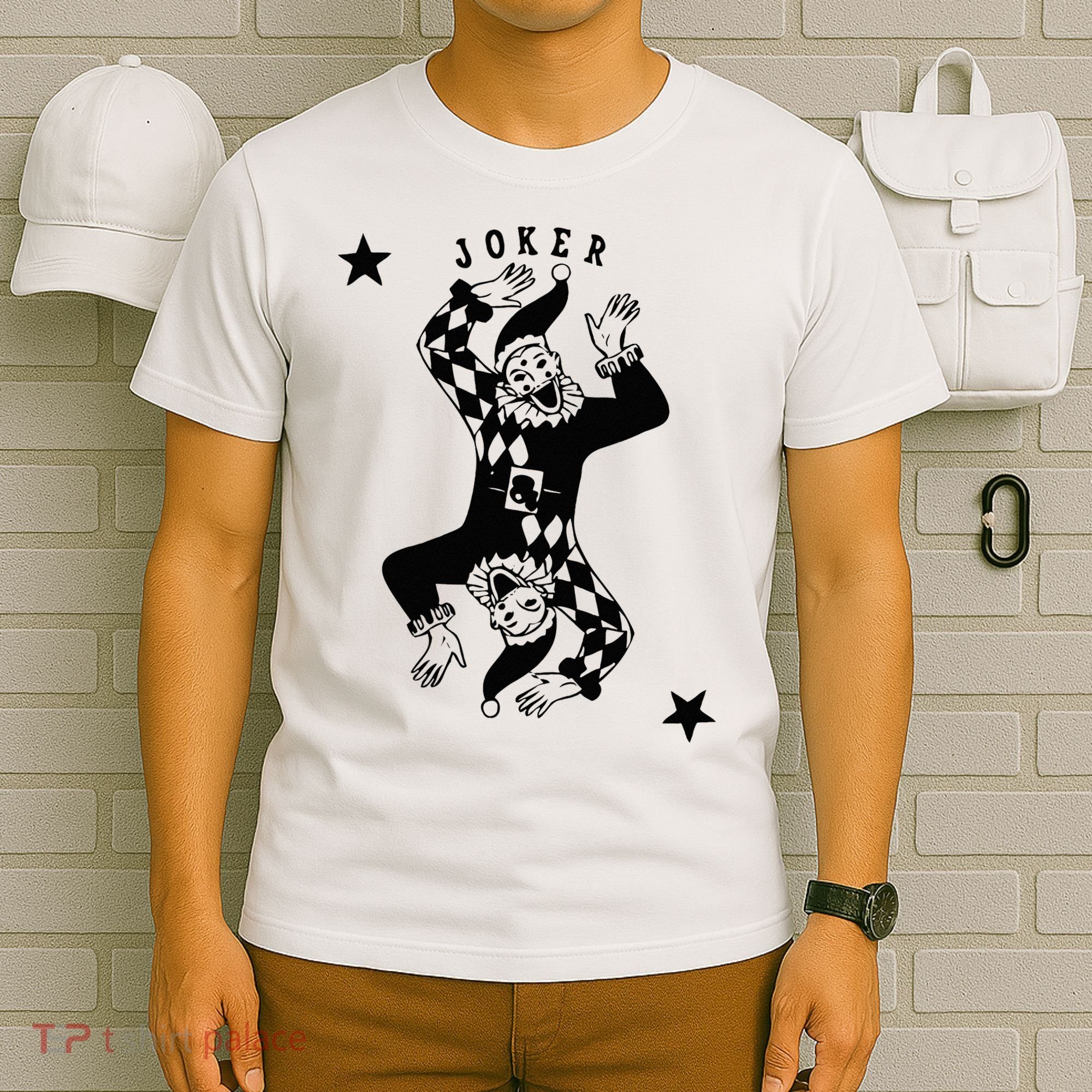 Joker Jester Clown Card Poker Playing Wild Card Gift T-Shirt