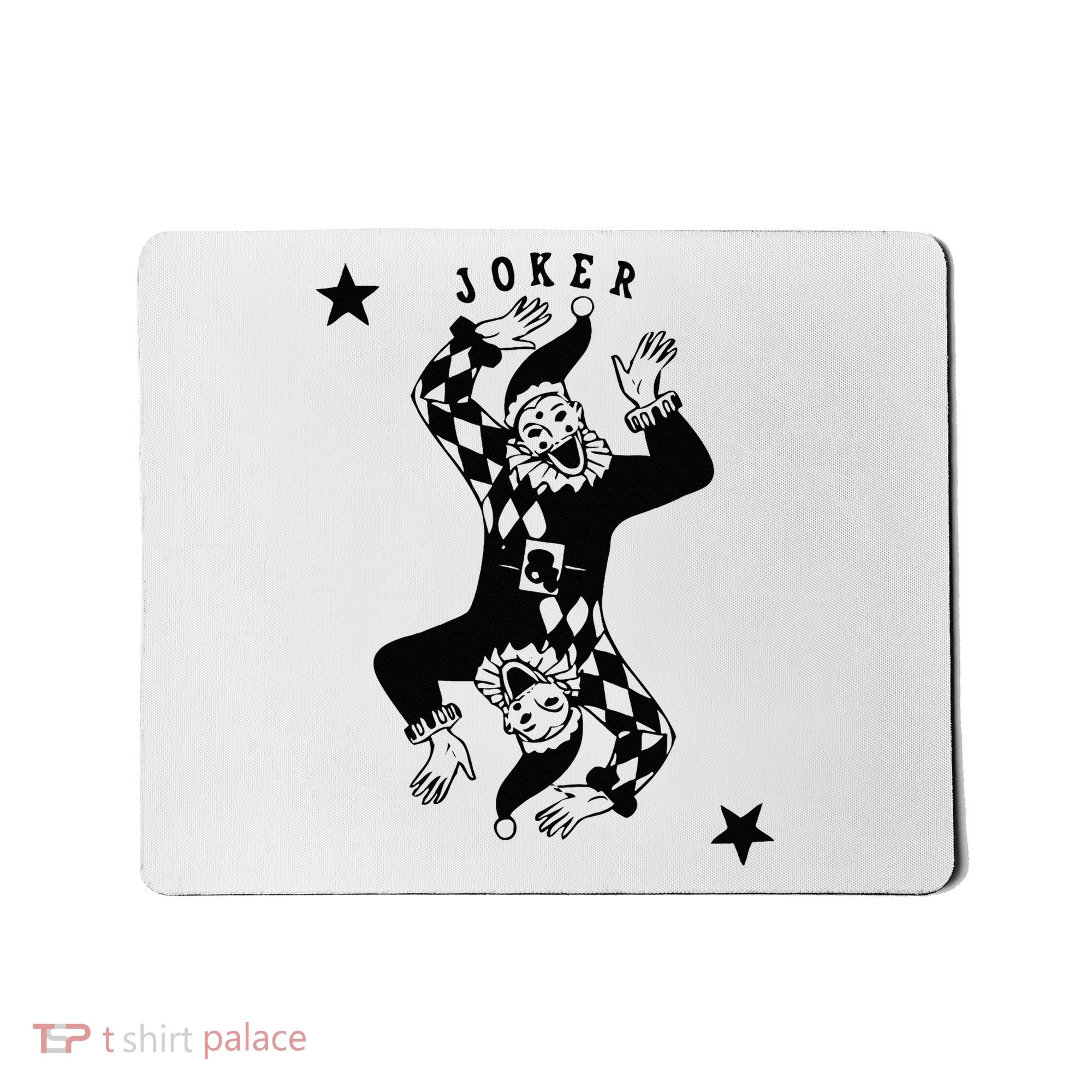 Joker Jester Clown Card Poker Playing Wild Card Gift Mousepad