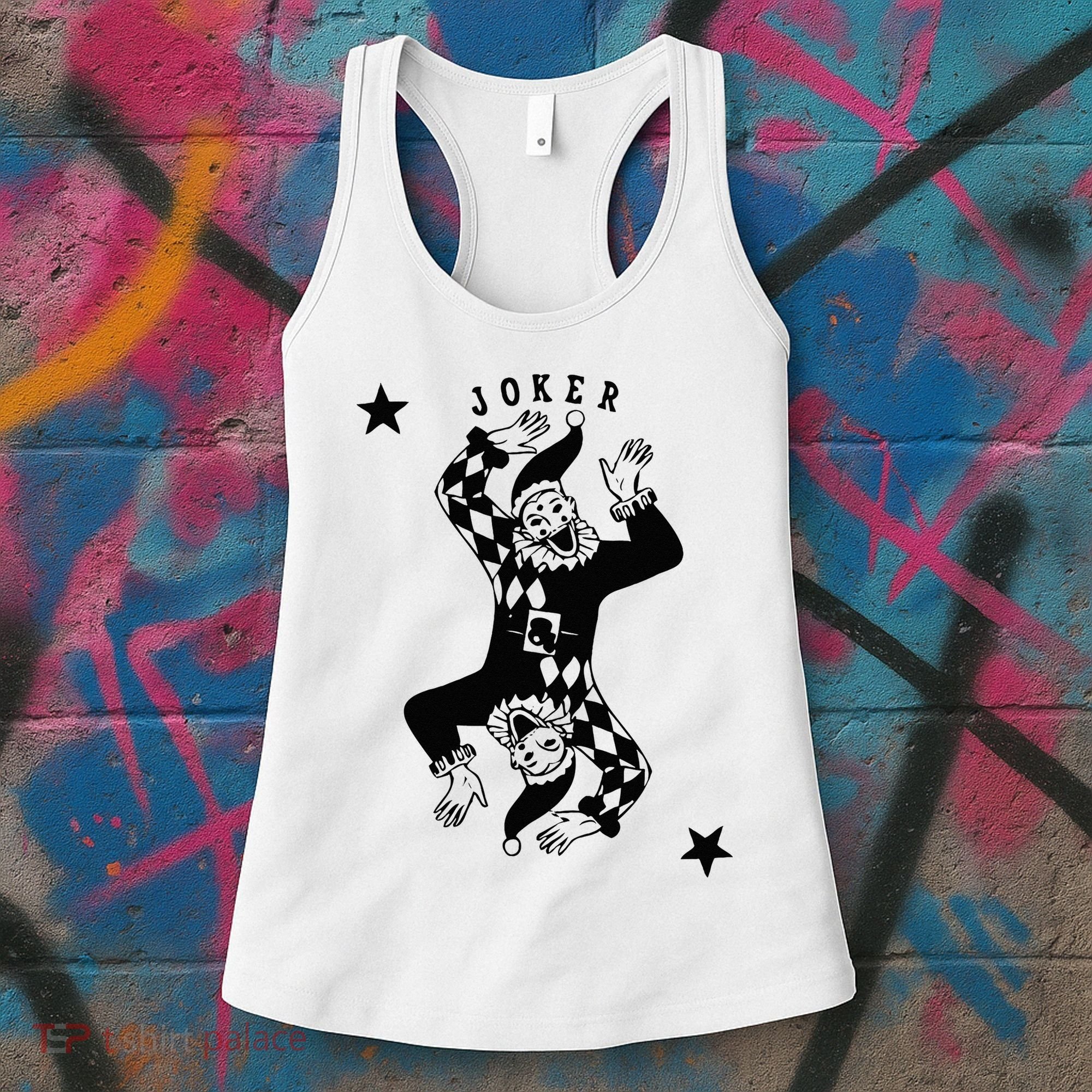 Joker Jester Clown Card Poker Playing Wild Card Gift Women's Tank Top