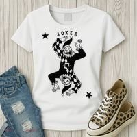 Joker Jester Clown Card Poker Playing Wild Card Gift Women's T-Shirt thumb 3