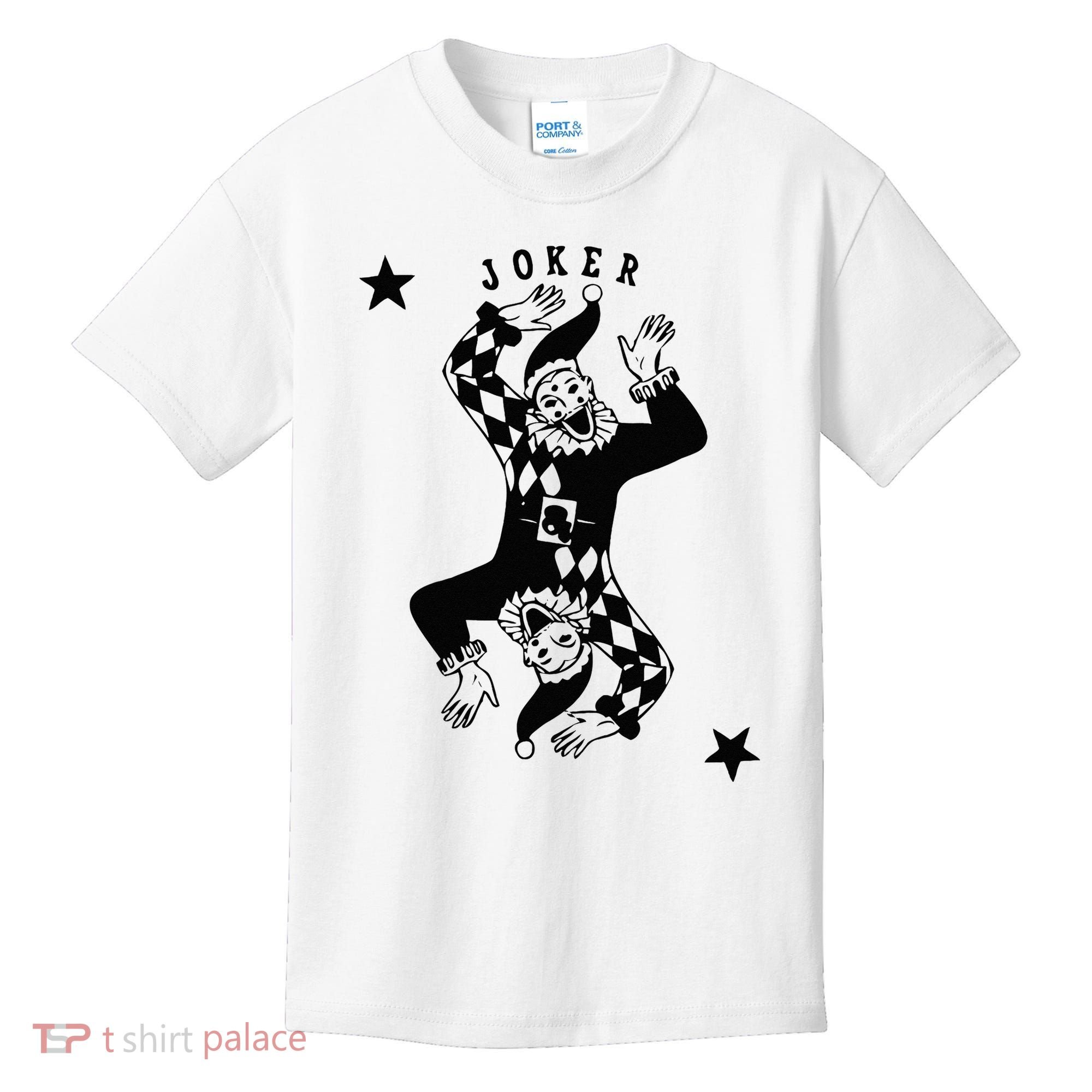 Joker Jester Clown Card Poker Playing Wild Card Gift Kids T-Shirt