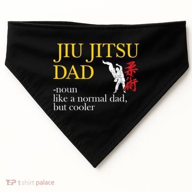 Jiu Jitsu Dad Noun Like A Normal Dad But Cooler Bbj Mma USA-Made Doggie Bandana