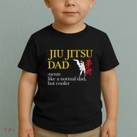 Jiu Jitsu Dad Noun Like A Normal Dad But Cooler Bbj Mma Toddler T-Shirt thumb 2