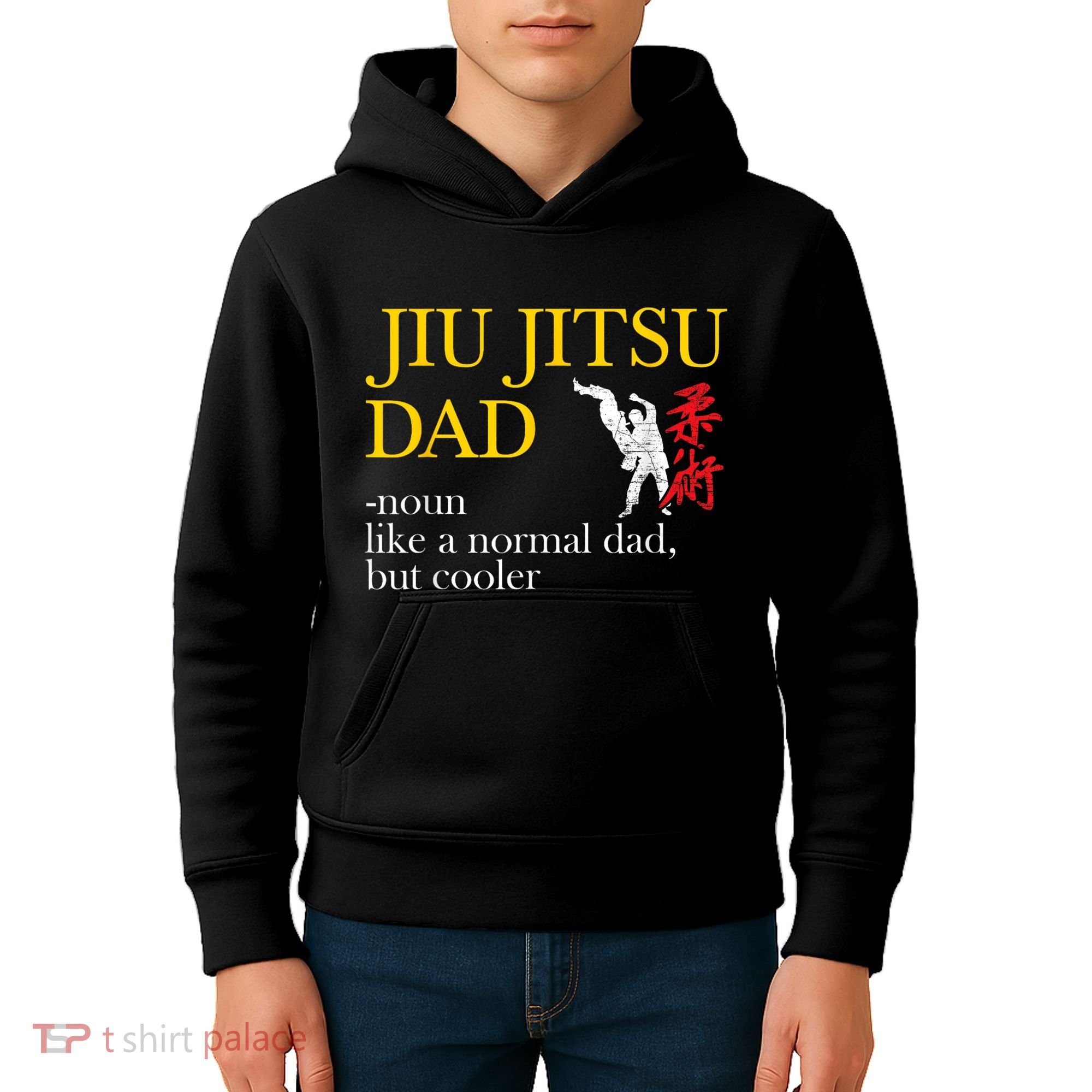 Jiu Jitsu Dad Noun Like A Normal Dad But Cooler Bbj Mma Kids Hoodie
