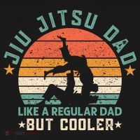 Jiu Jitsu Dad Like A Regular Dad But Cooler Performance Fleece Hoodie thumb 2