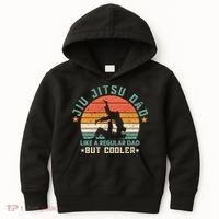 Jiu Jitsu Dad Like A Regular Dad But Cooler Kids Hoodie thumb 0
