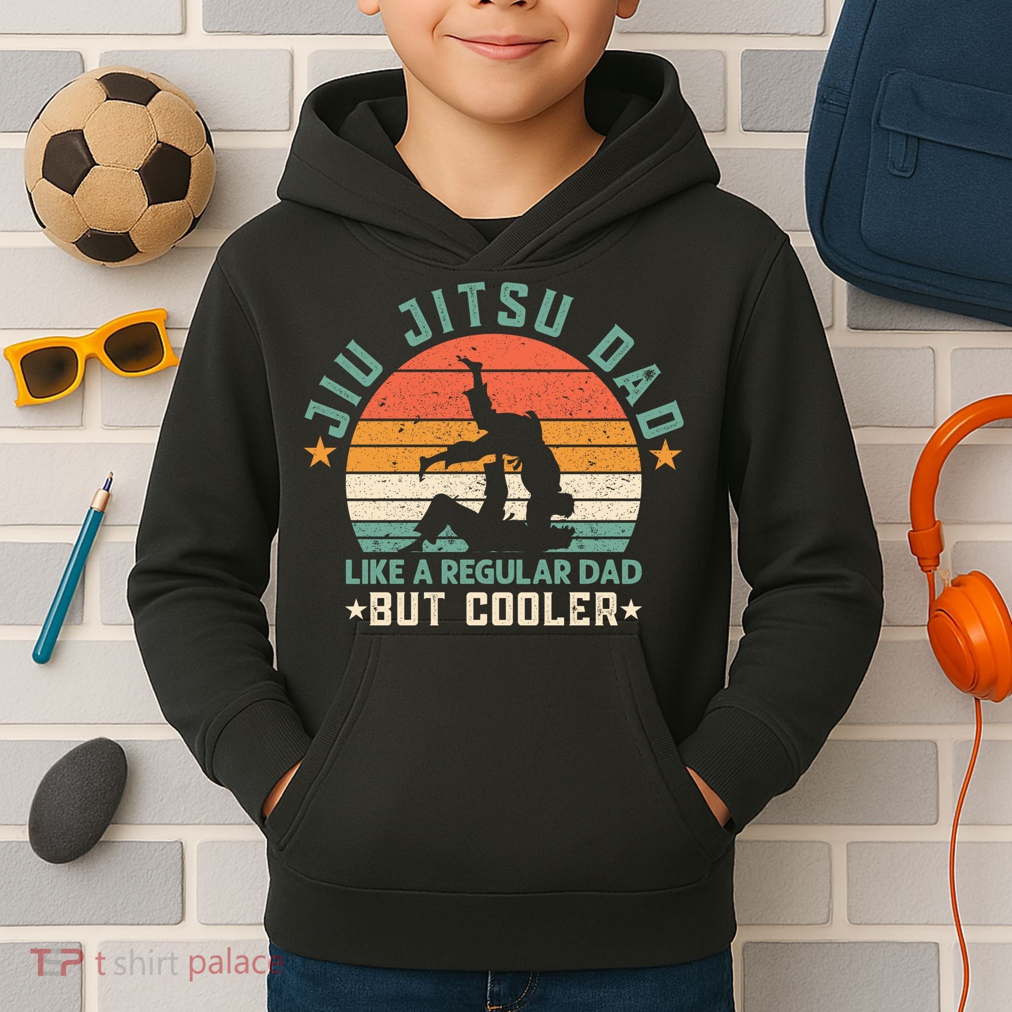 Jiu Jitsu Dad Like A Regular Dad But Cooler Kids Hoodie