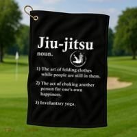 Jiu Jitsu Definition Funny Bjj Golf Towel thumb 1