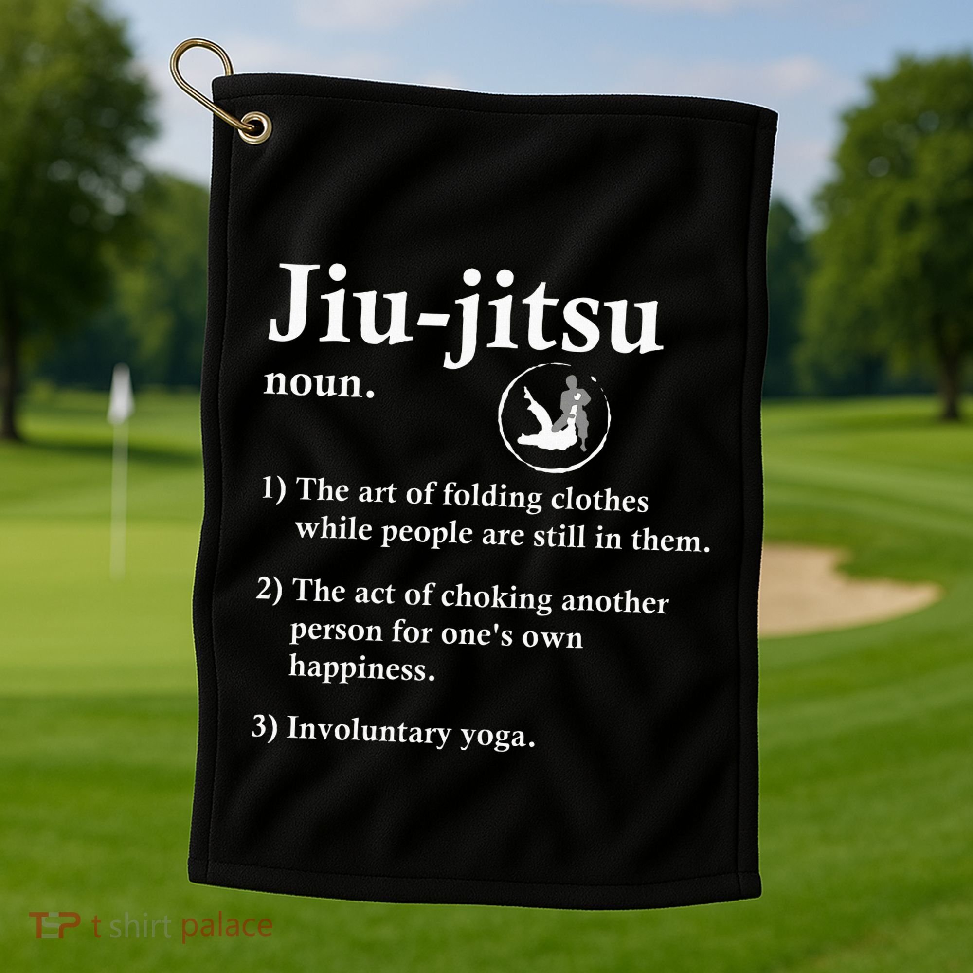 Jiu Jitsu Definition Funny Bjj Golf Towel