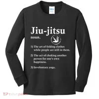 Jiu Jitsu Definition Funny Bjj Kids Long Sleeve Shirt thumb 0