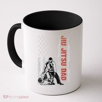 Jiu Jitsu Dad American Flag Fathers Day 4th Of July Gift Coffee Mug thumb 0
