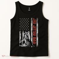 Jiu Jitsu Dad American Flag Fathers Day 4th Of July Gift Tank Top thumb 2