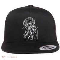 Jellyfish Flat Bill Trucker Hat thumb 0