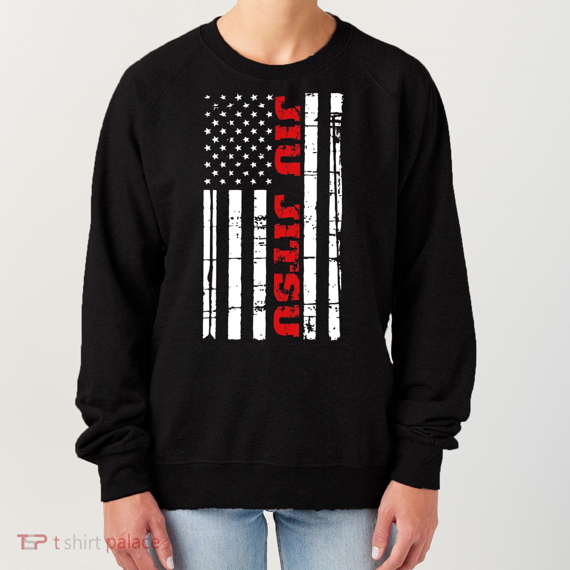 Jiu Jitsu Flag TShirt American Jiu Jitsu Shirt BJJ Women's Sweatshirt