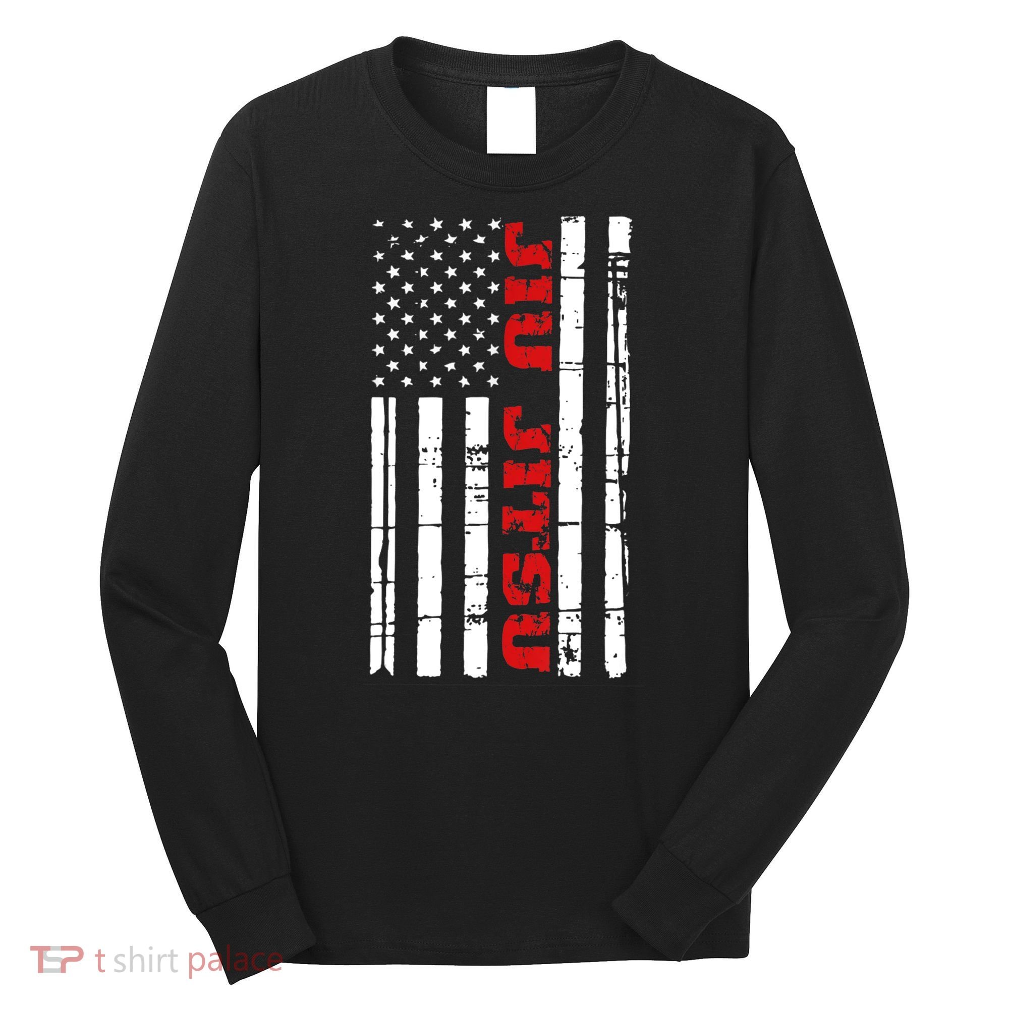 Jiu Jitsu Flag TShirt American Jiu Jitsu Shirt BJJ Long Sleeve Shirt