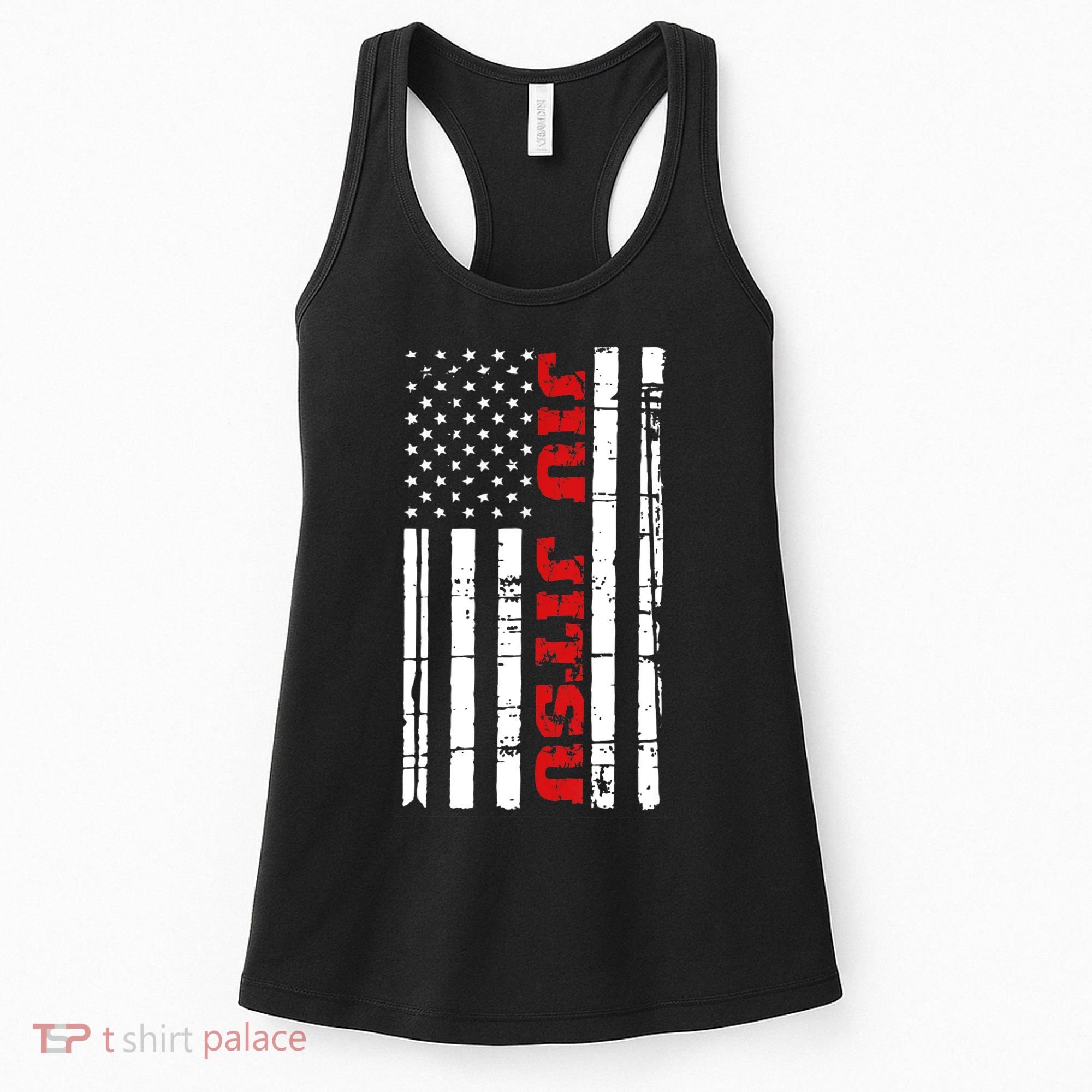 Jiu Jitsu Flag TShirt American Jiu Jitsu Shirt BJJ Women's Tank Top