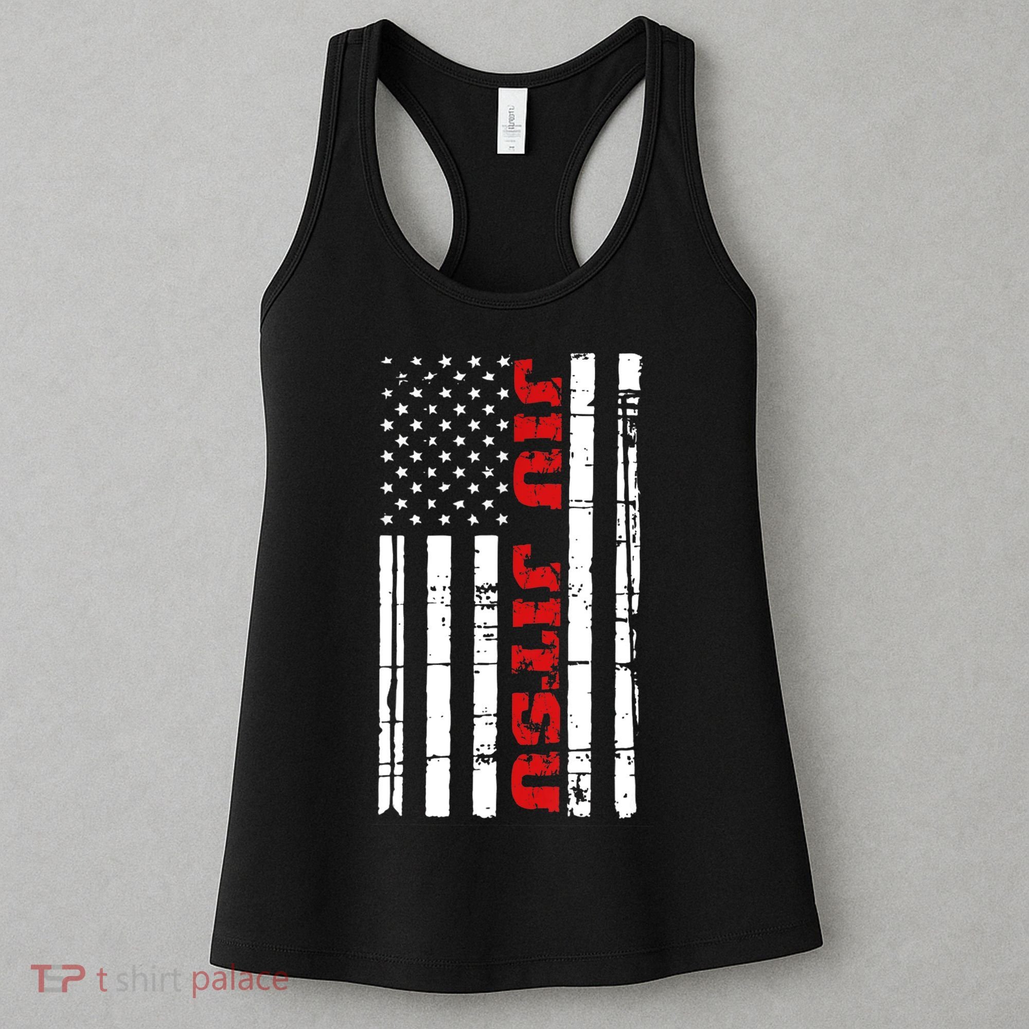Jiu Jitsu Flag TShirt American Jiu Jitsu Shirt BJJ Women's Tank Top