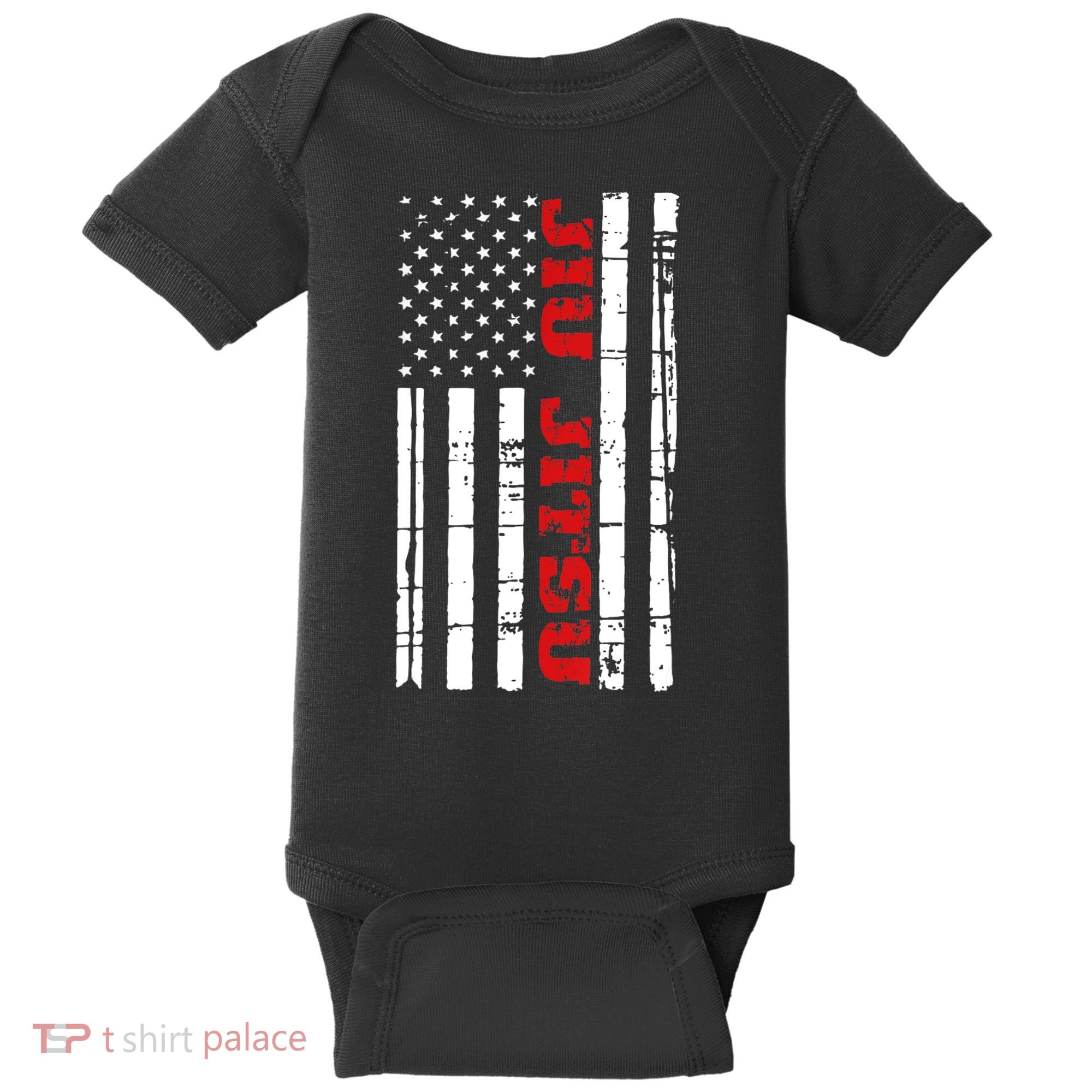 Jiu Jitsu Flag TShirt American Jiu Jitsu Shirt BJJ Baby Bodysuit