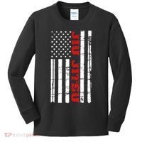 Jiu Jitsu Flag TShirt American Jiu Jitsu Shirt BJJ Kids Long Sleeve Shirt thumb 0