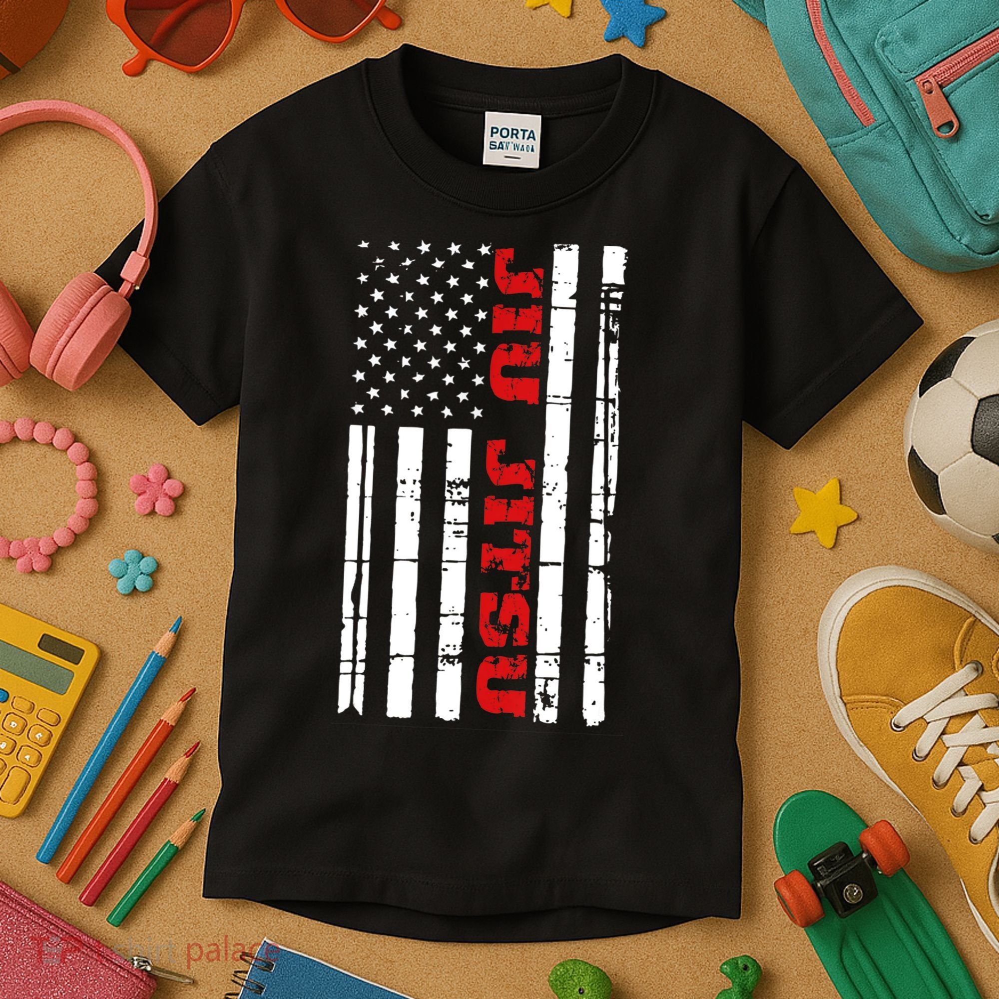 Jiu Jitsu Flag TShirt American Jiu Jitsu Shirt BJJ Kids T-Shirt