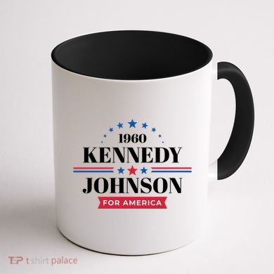 Jfk John F Kennedy Johnson Campaign Funny Gift Coffee Mug back