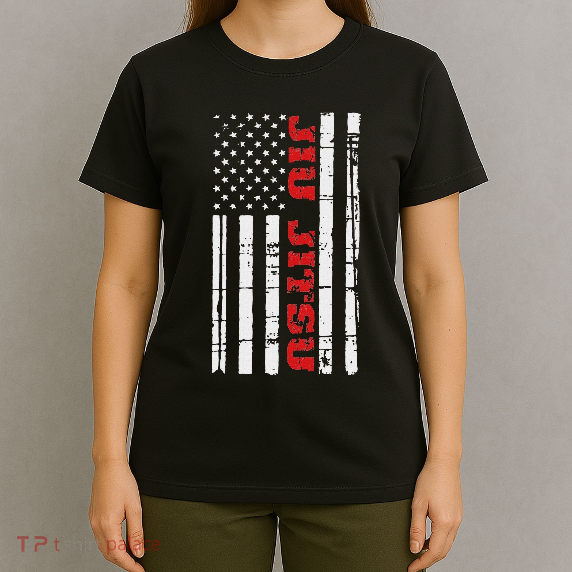 Jiu Jitsu Flag American Jiu Jitsu Bjj T-Shirt