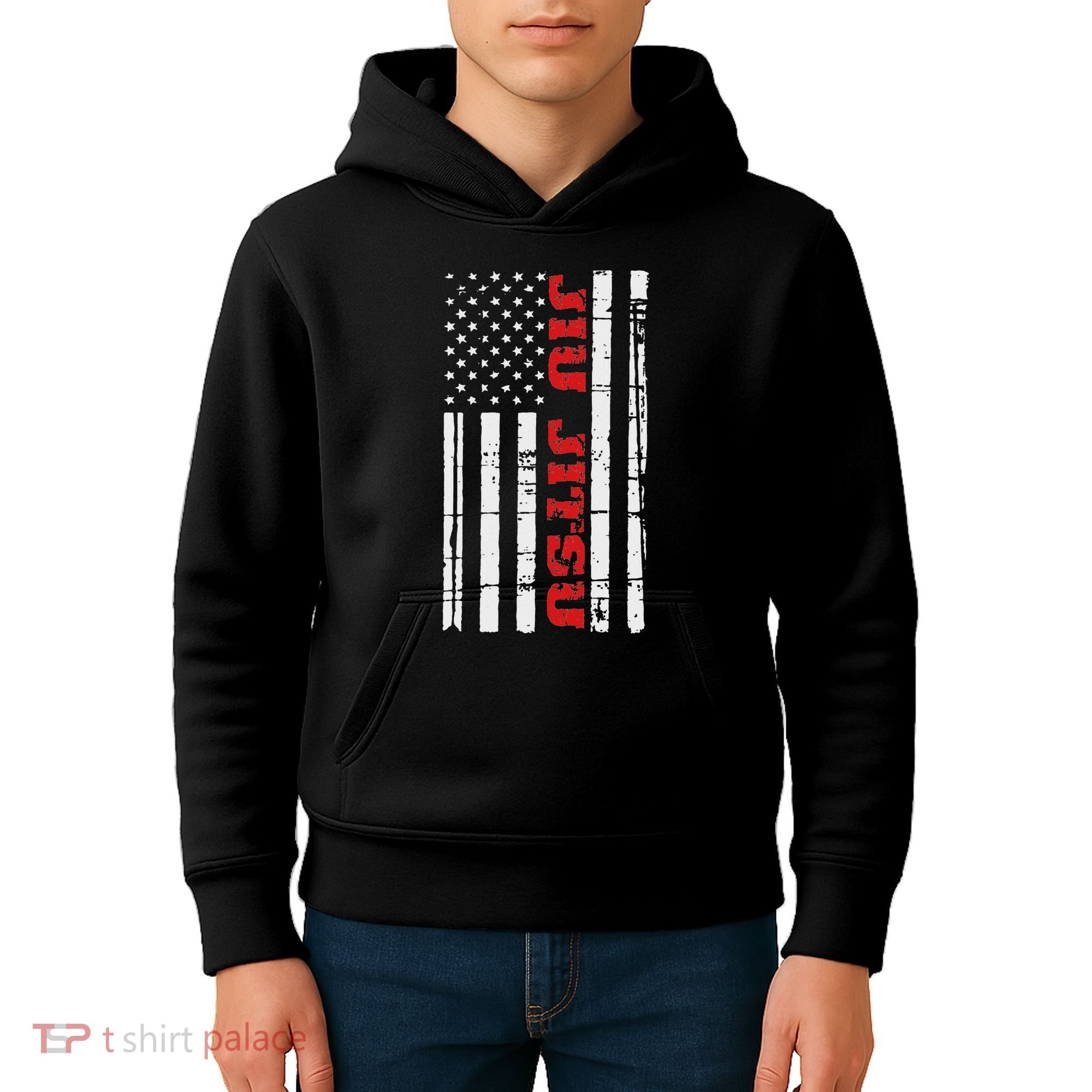 Jiu Jitsu Flag American Jiu Jitsu Bjj Kids Hoodie