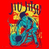 Jiu Jitsu Grunge Santa Hat thumb 1