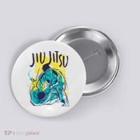 Jiu Jitsu Grunge Button thumb 0