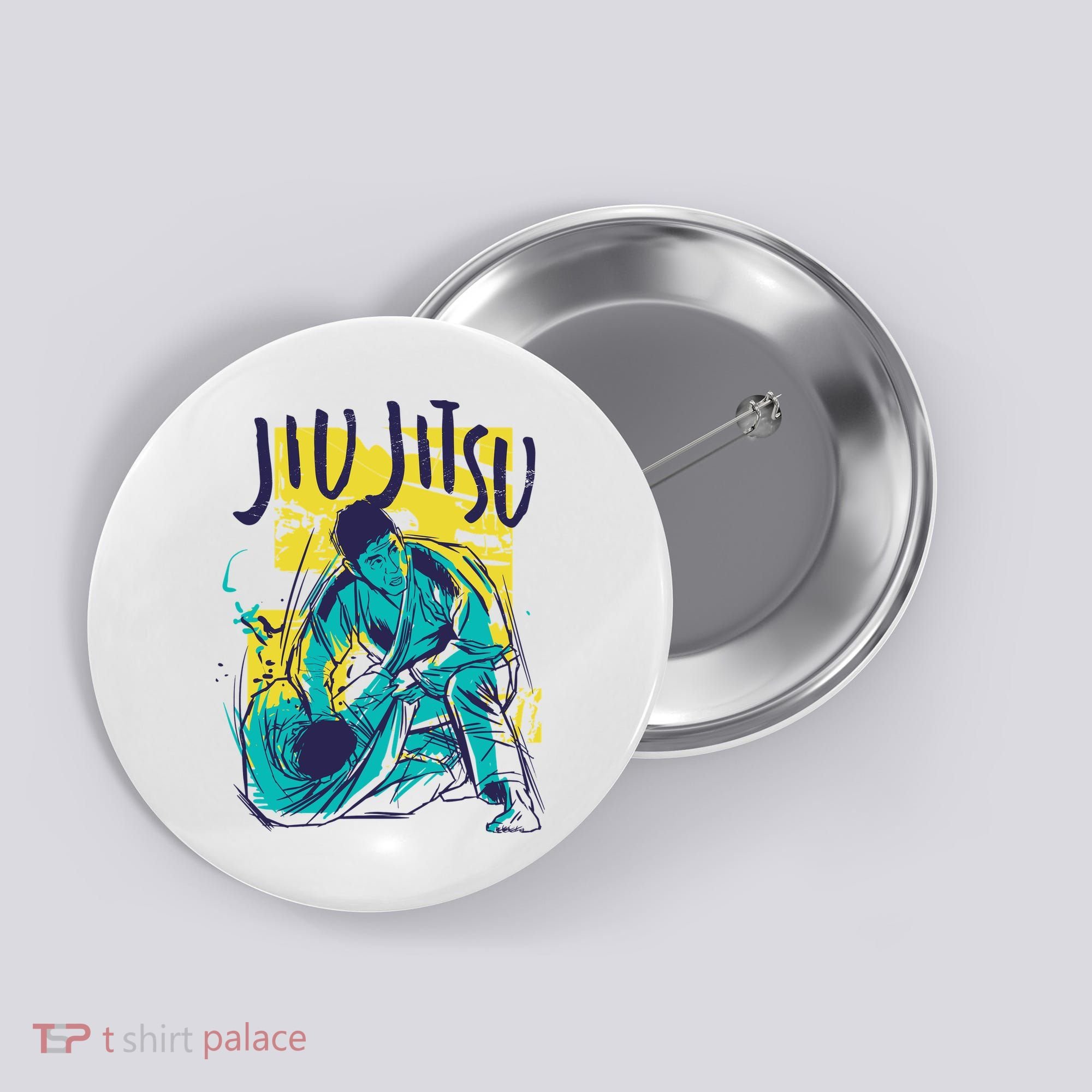 Jiu Jitsu Grunge Button