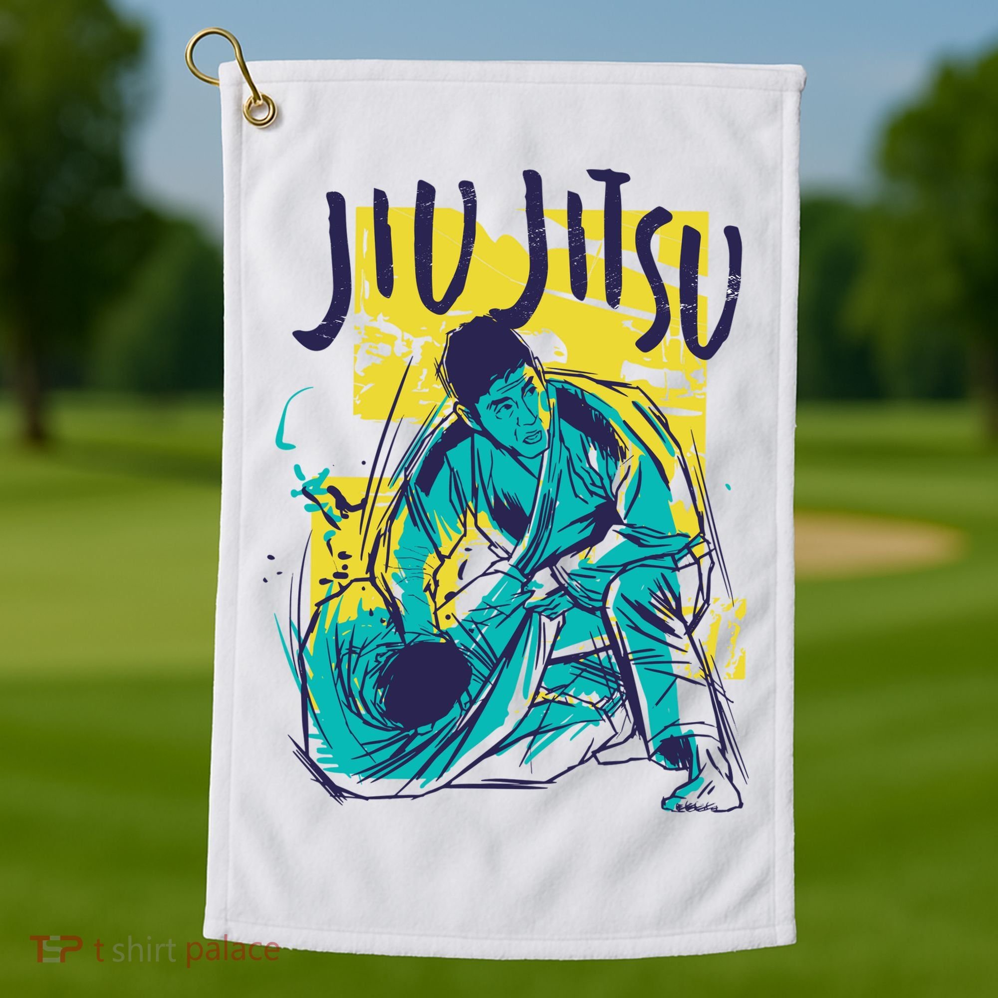 Jiu Jitsu Grunge Golf Towel
