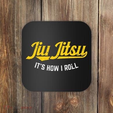 Jiu Jitsu How I Roll Funny Bjj Training Martial Arts Gift Coaster