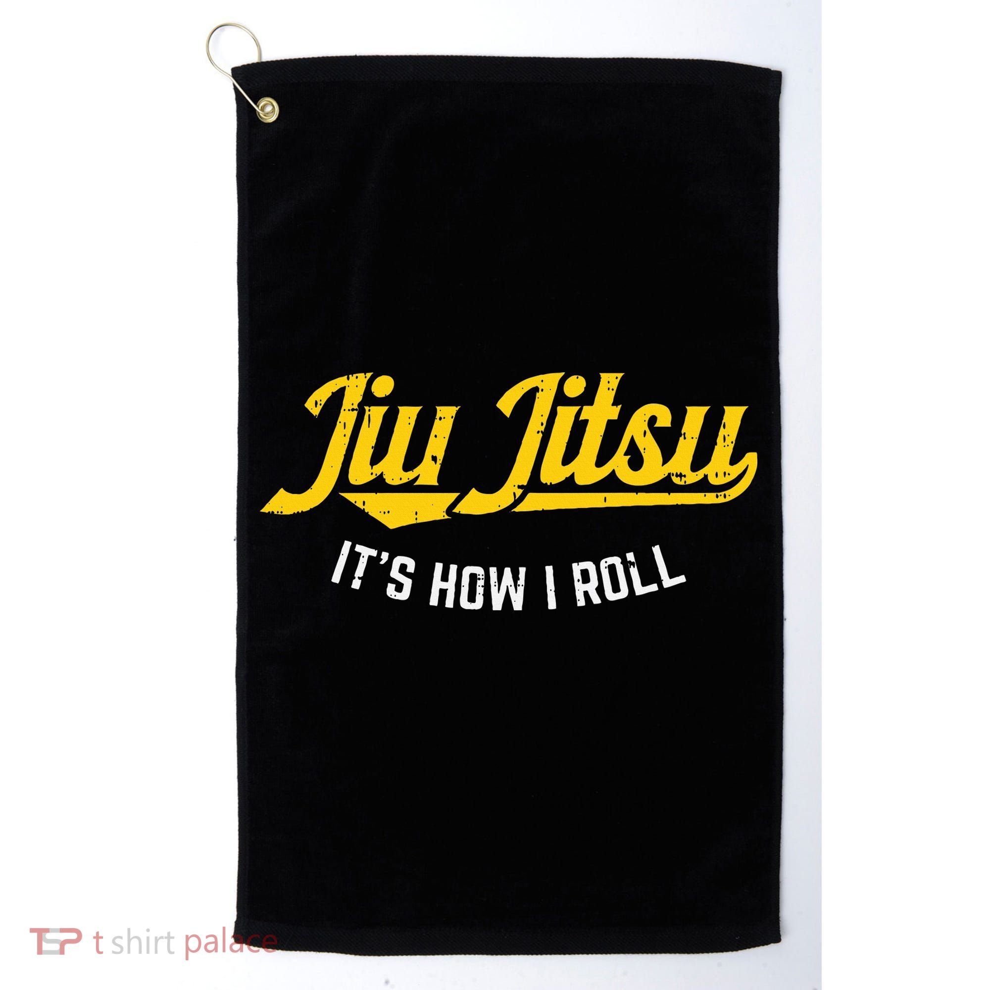 Jiu Jitsu How I Roll Funny Bjj Training Martial Arts Gift Golf Towel